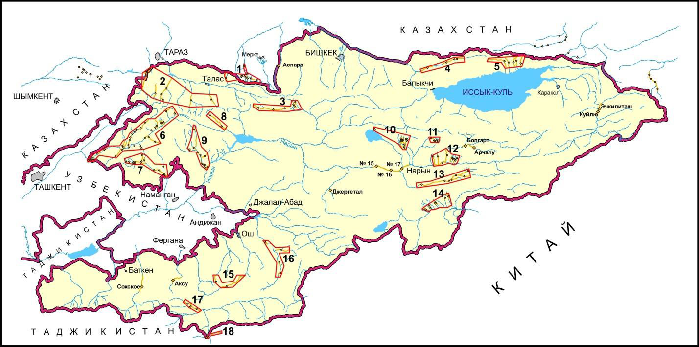 吉國沙金礦分布圖